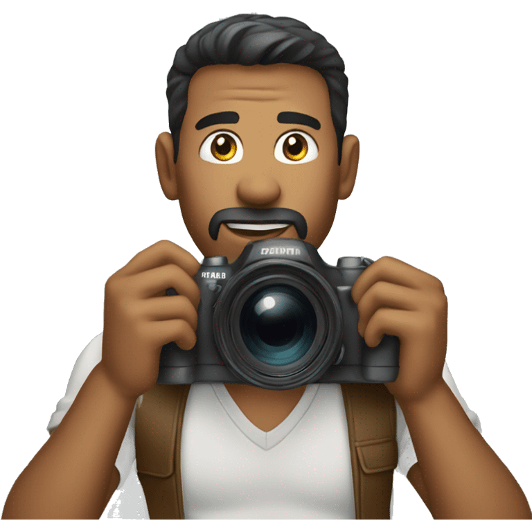 a man takeing a camera emoji