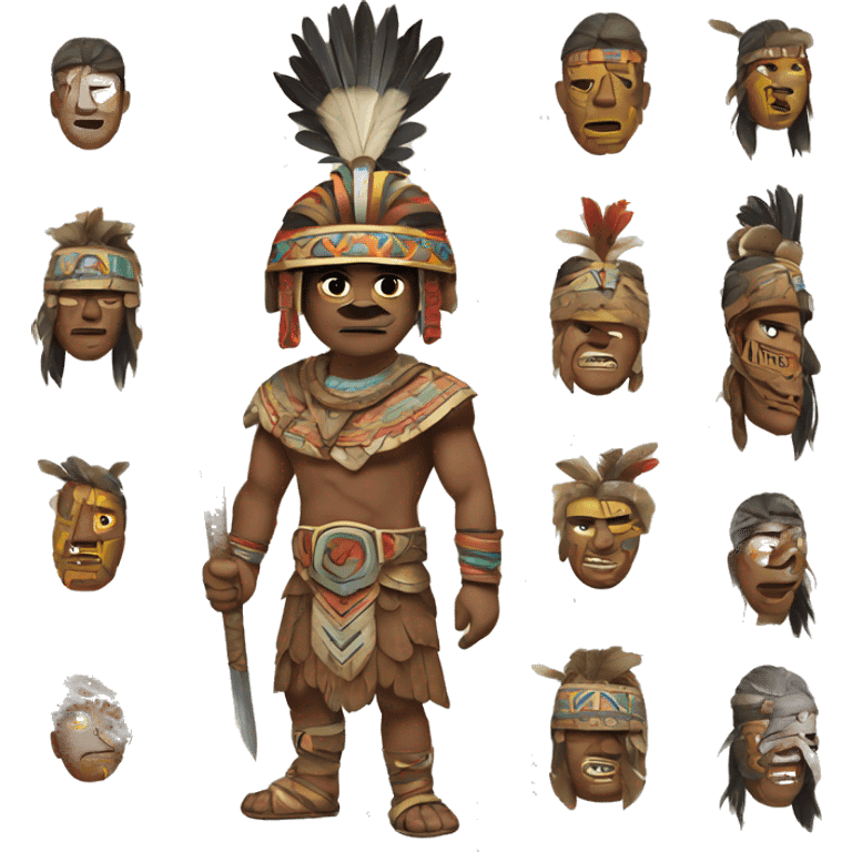 Aztec warrior emoji