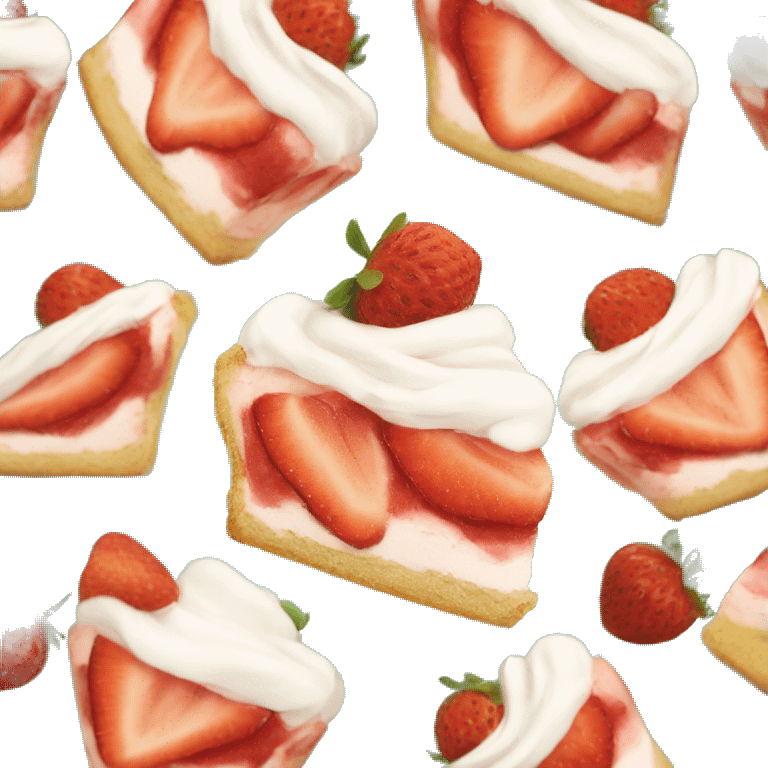 strawberry shortcake slice cute emoji