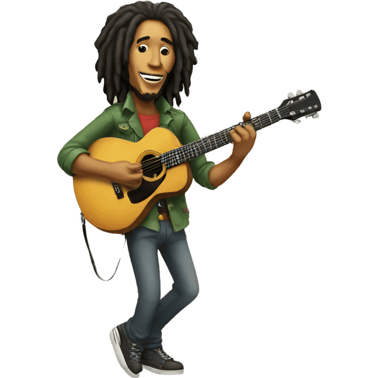 Bob marley with guitar emoji