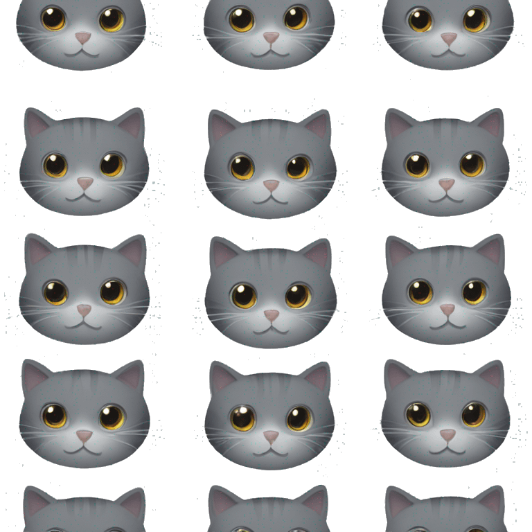 gray and black cat with stripes emoji