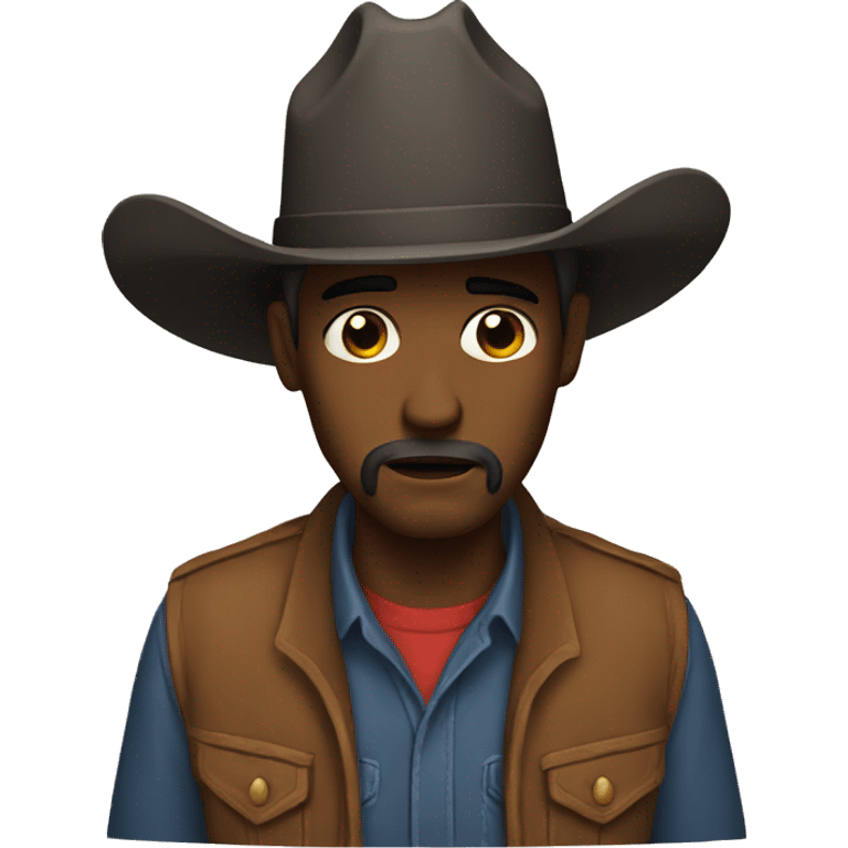 sad cowboy emoji