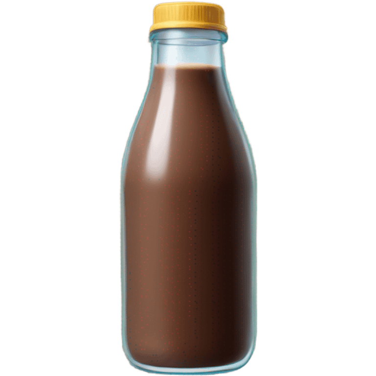 chocolate milk in dotted bottle emoji