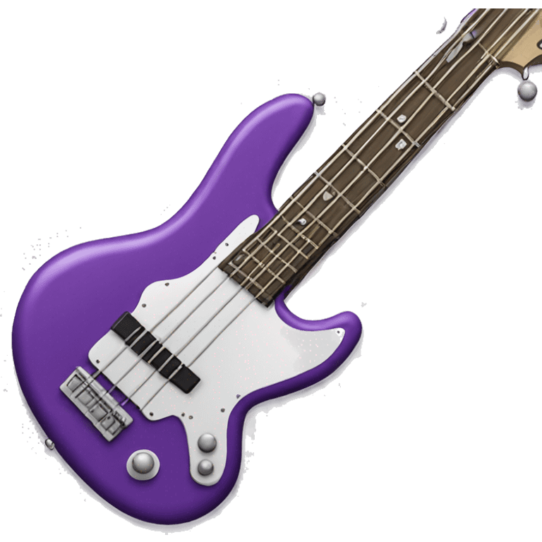 Purple 4 string bass guitar  emoji