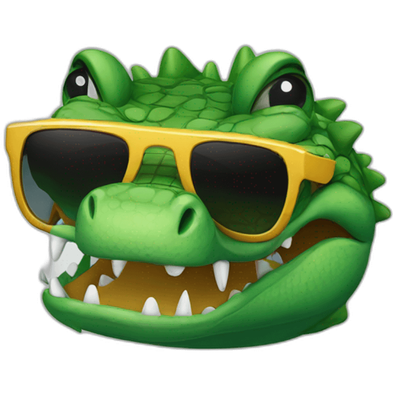 crocodile with sunglasses emoji