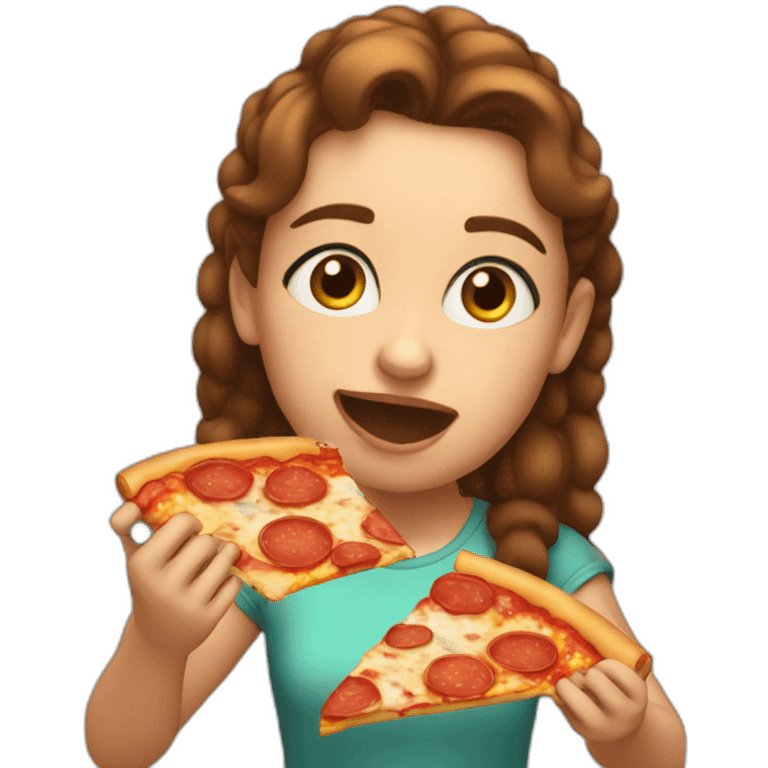 Millie Boby Brown eating pizza emoji