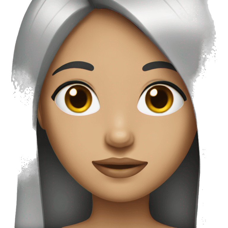 girl with black straight hair emoji