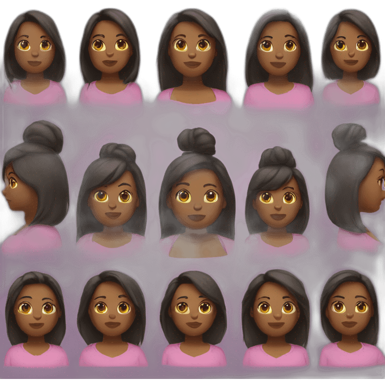 Fat black woman with straight hair emoji