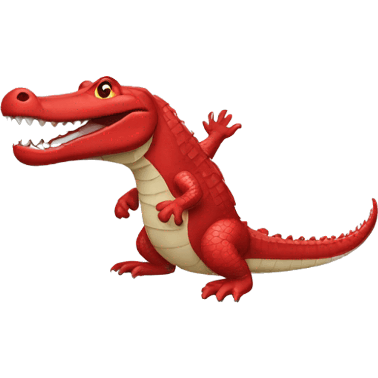 A red alligator  emoji