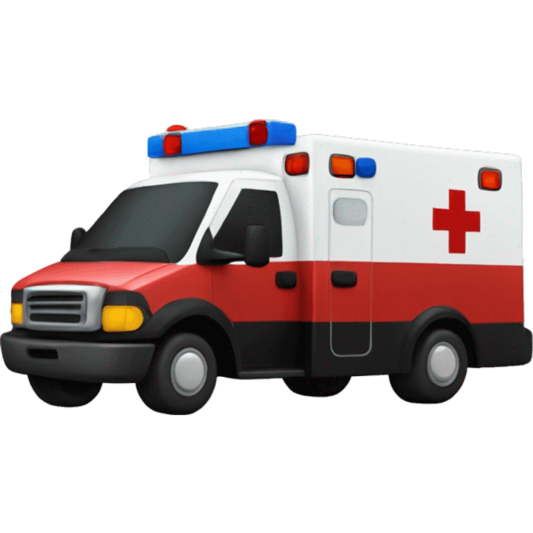 Black ambulance emoji