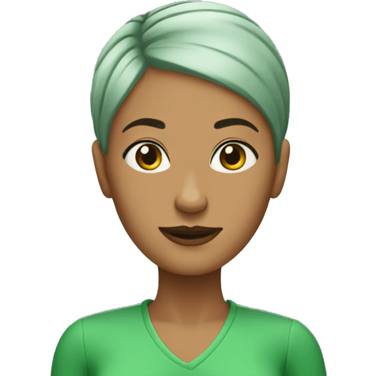 bald green women emoji