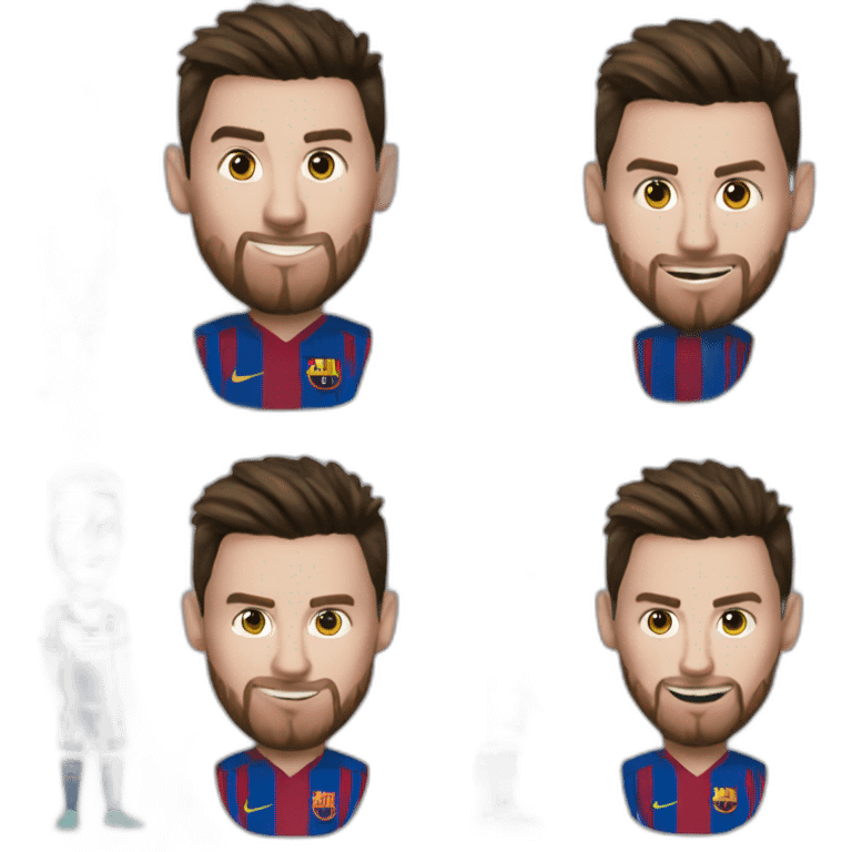 Messi qui tient Ronaldo en laisse emoji