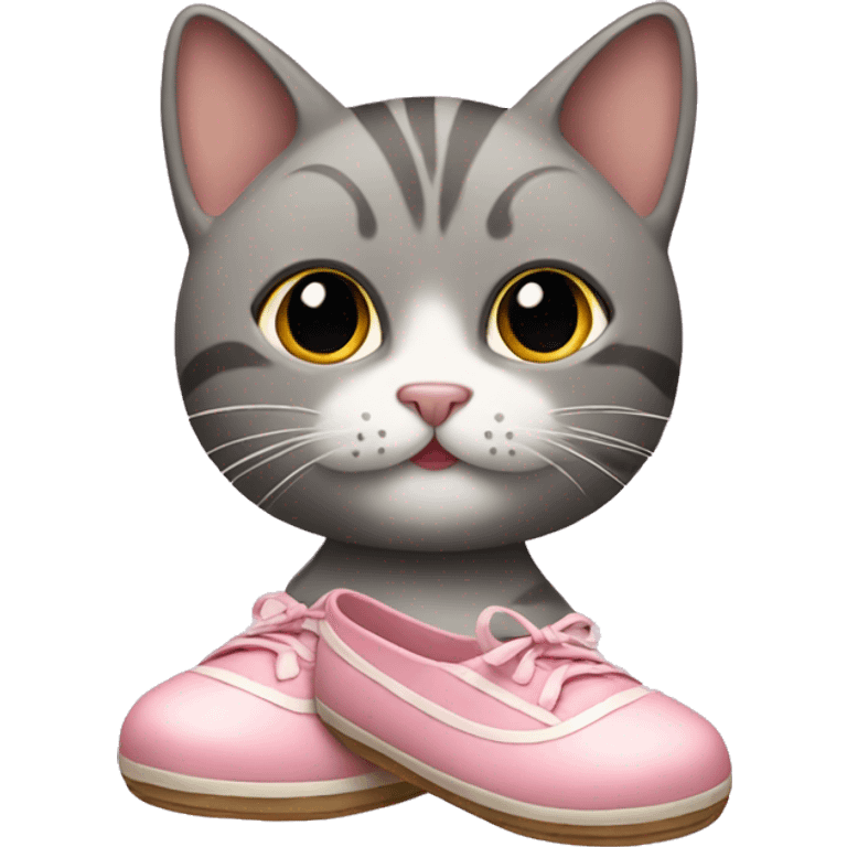 Cat with ballerina shoes  emoji