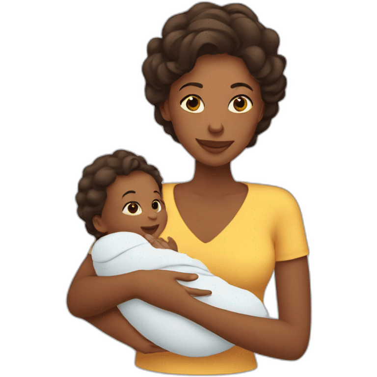 mom with baby emoji