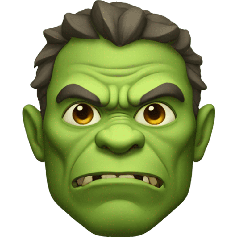 green orc face calm emoji