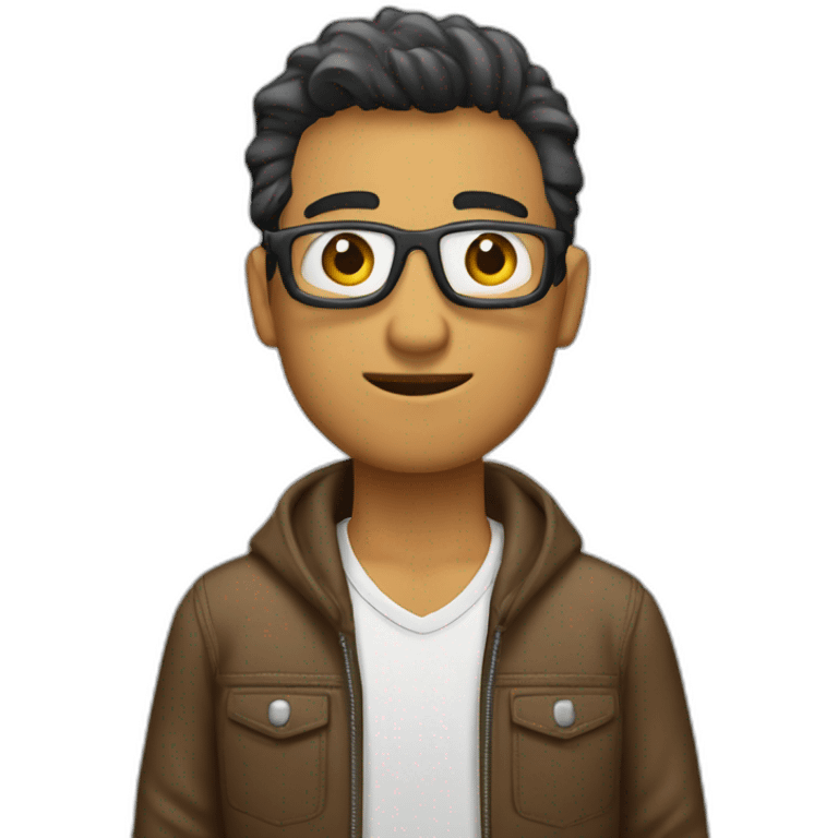 chico con computadora emoji