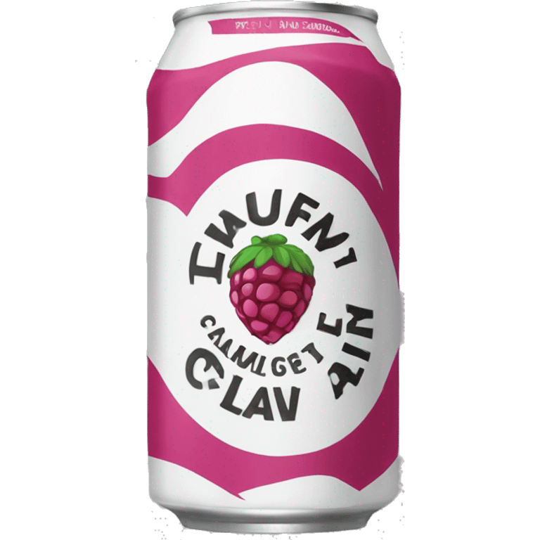 White claw raspberry can emoji