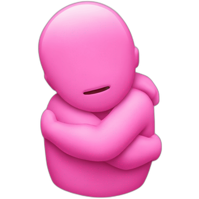 Hug pink emoji