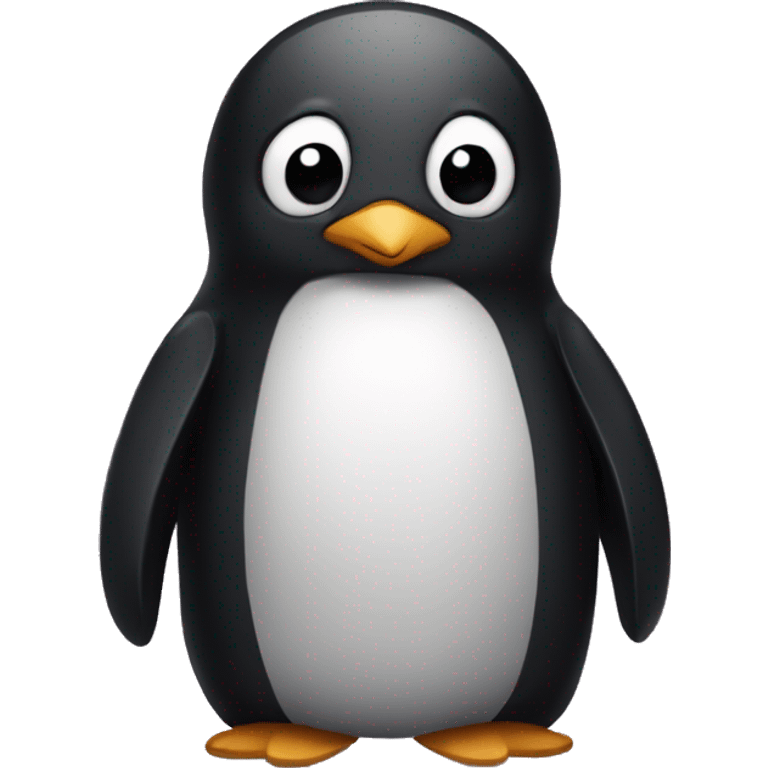 Gothic penguin hugging emoji