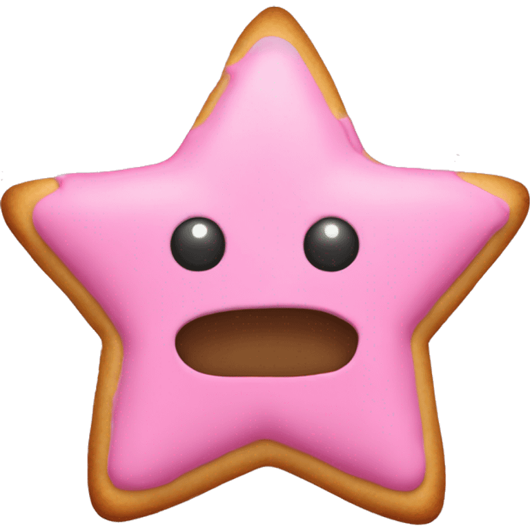 Pink star cookie emoji