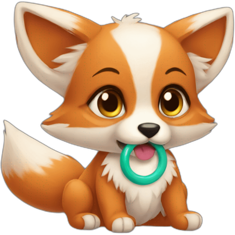 babyfox with pacifier emoji