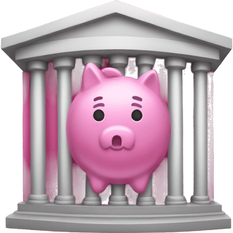 Pink bank emoji