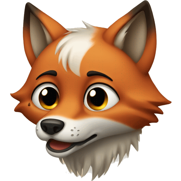 Crying fox emoji