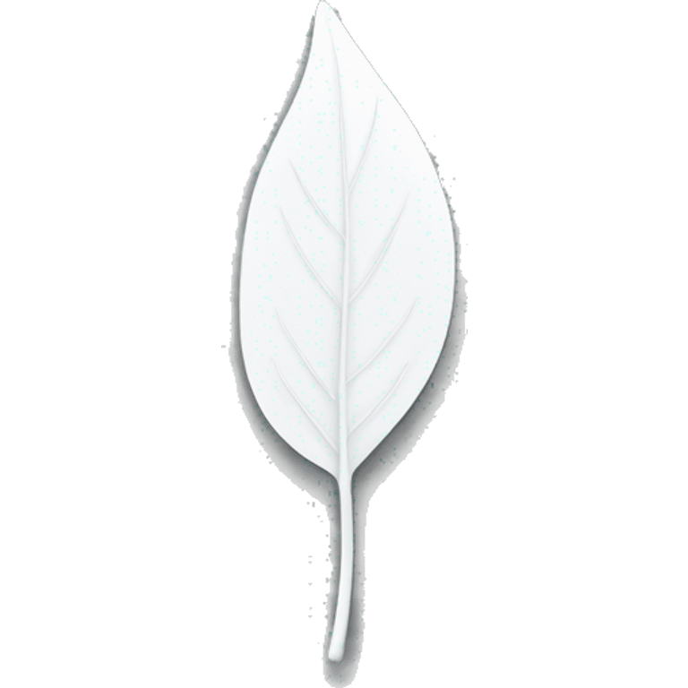 minimalistic white leaf emoji