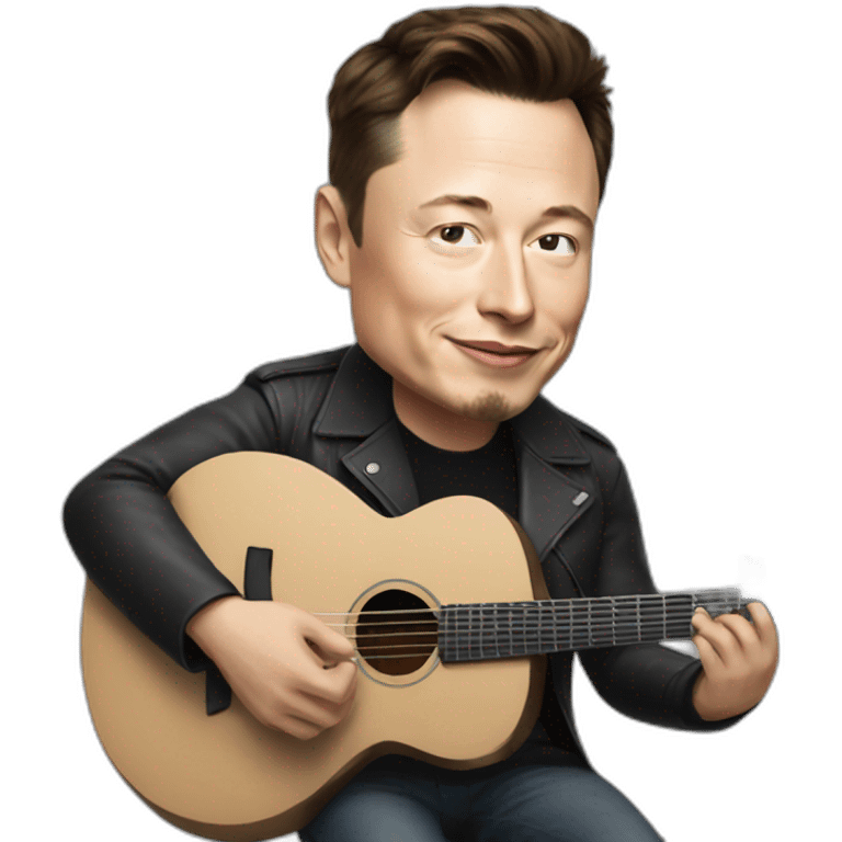 Elon musk playing guitar emoji