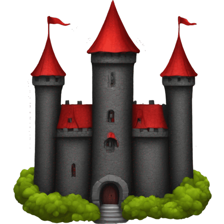 Black and red goth castle emoji