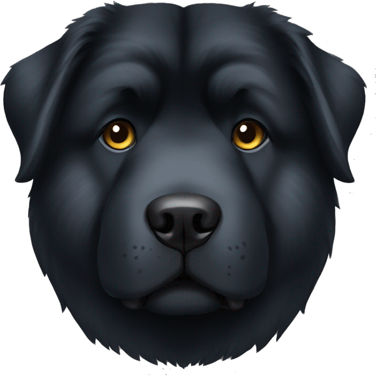 Black chow-chow black muzzle emoji