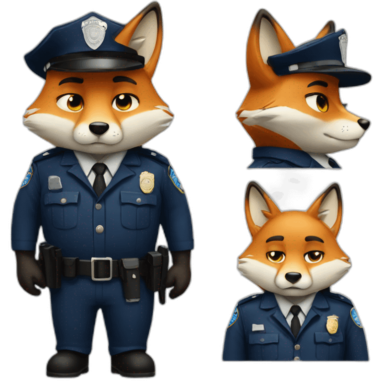 police fox sad emoji