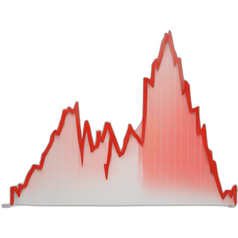 trading chart decreasing red graph emoji