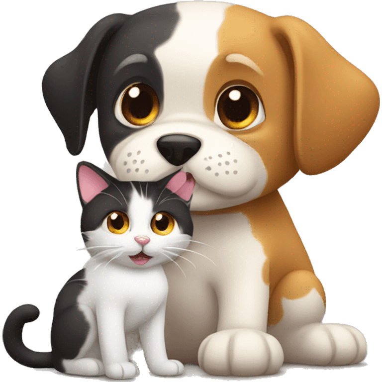 Bagarre entre chien et chat emoji