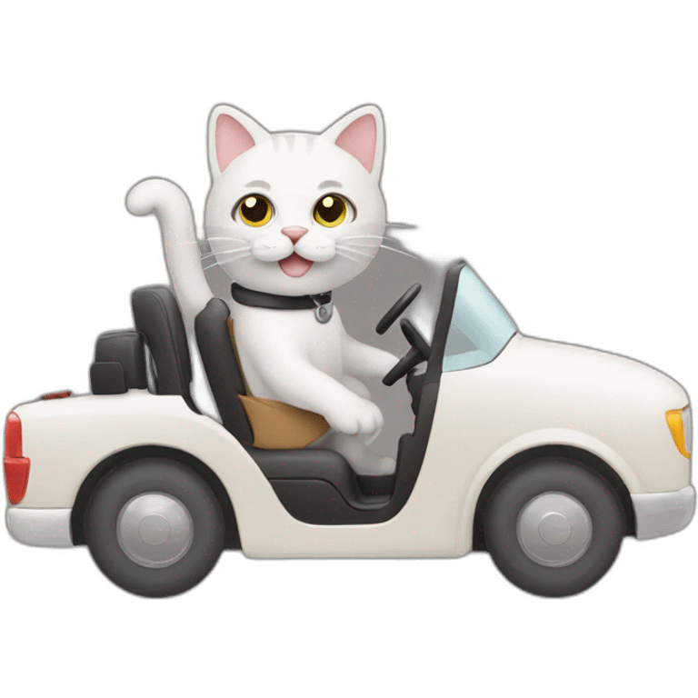 cat driving car emoji