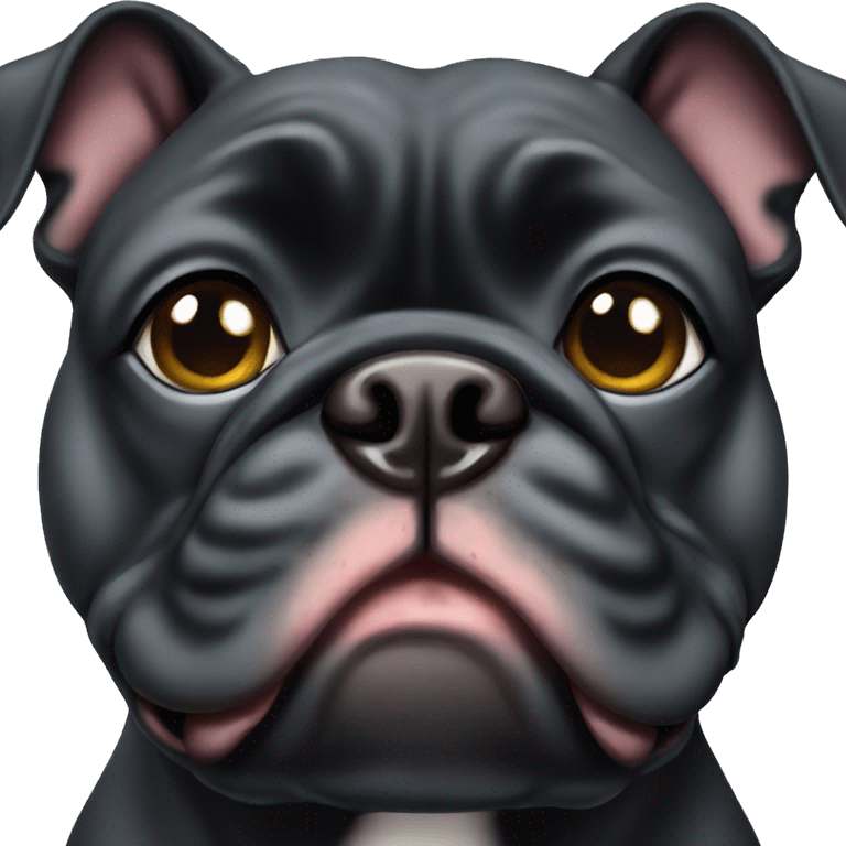 black french bull dog emoji