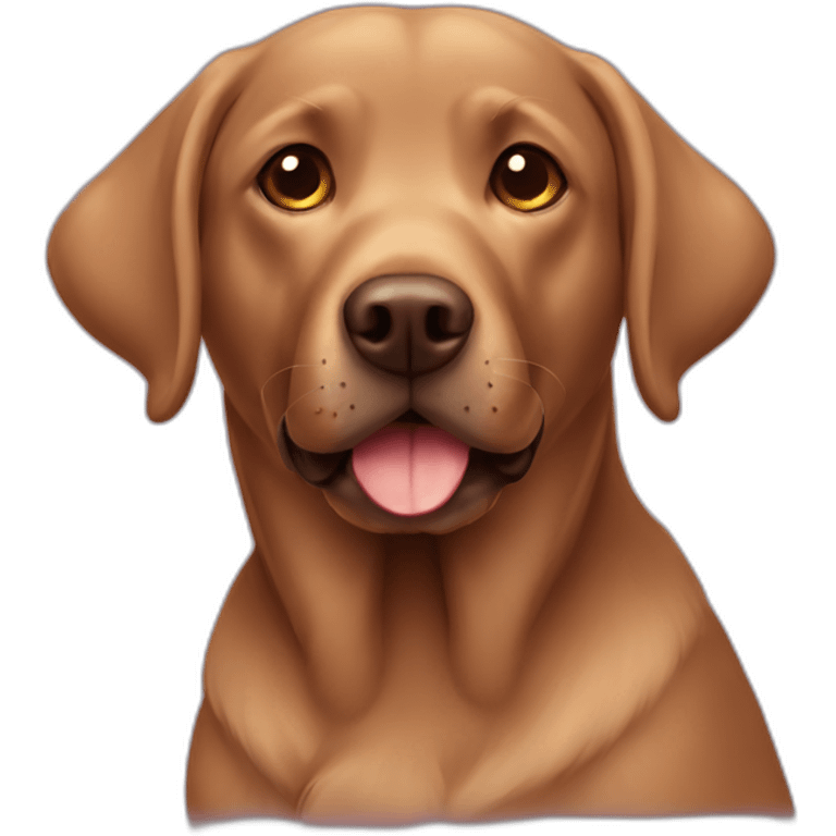 Brown labrador with octupus emoji