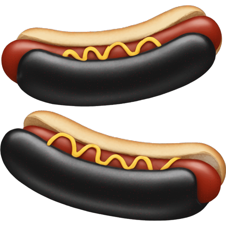  black hotdog emoji