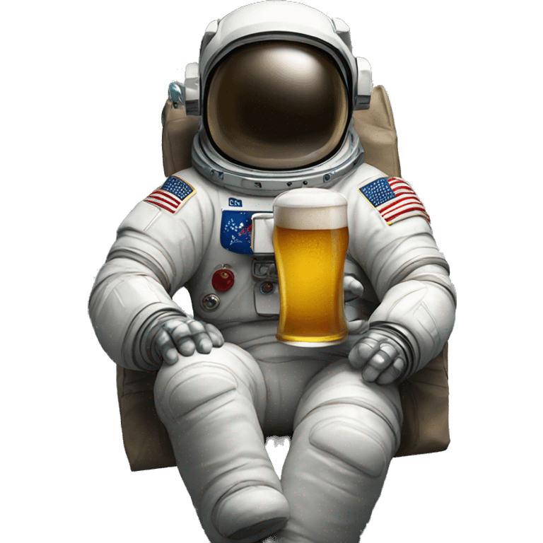 Astronaut holding a beer emoji