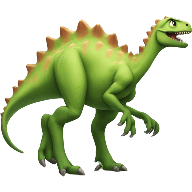 Dinosaur with a tail shocks emoji