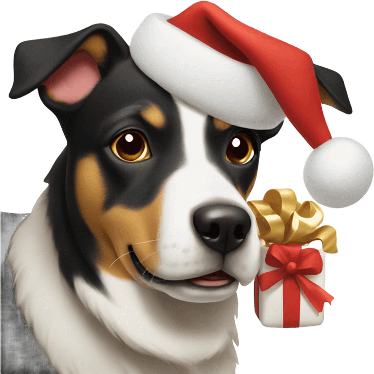 Merry Christmas dog emoji