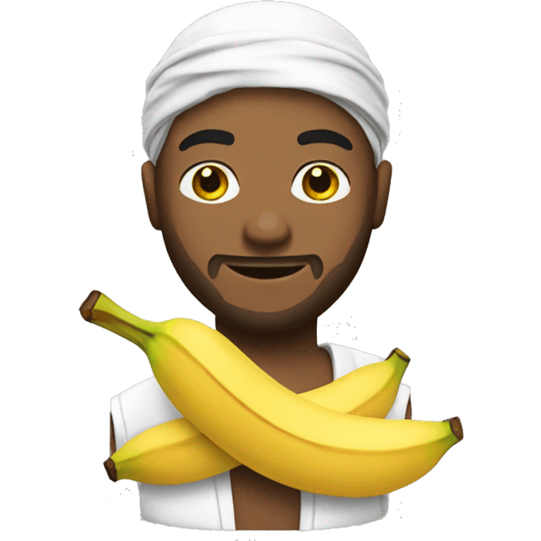  guy with durag on with Banana in hand emoji