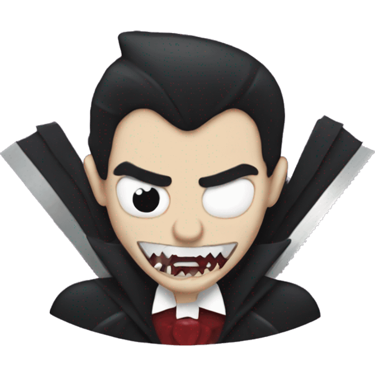 dracula with saw emoji