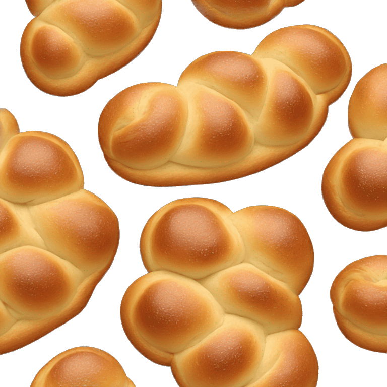 Challah bread that is smiling  emoji