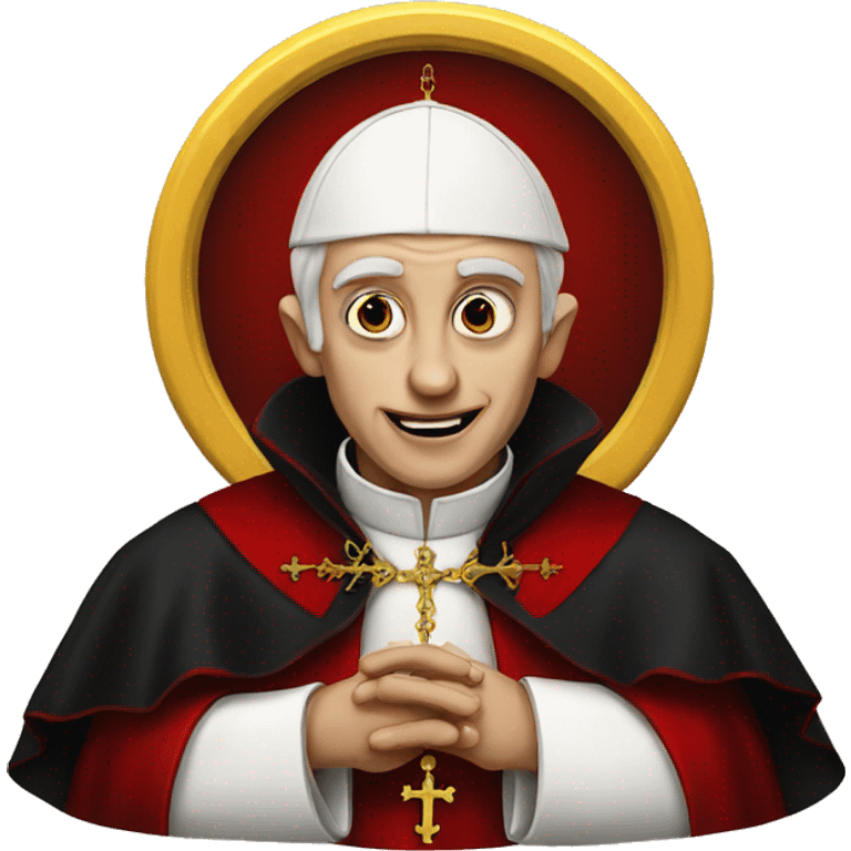 A vampire as the pope emoji