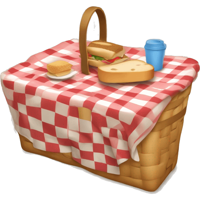 Picnic (checkered blanket, sandwich in the basket) emoji