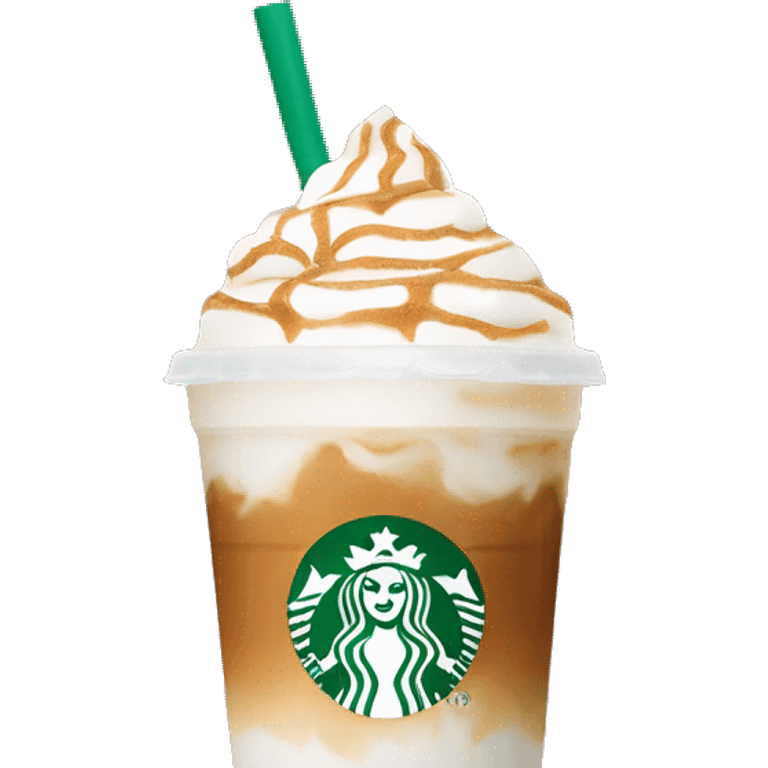 Iced chai latte with cold foam on top in a Starbucks cup  emoji