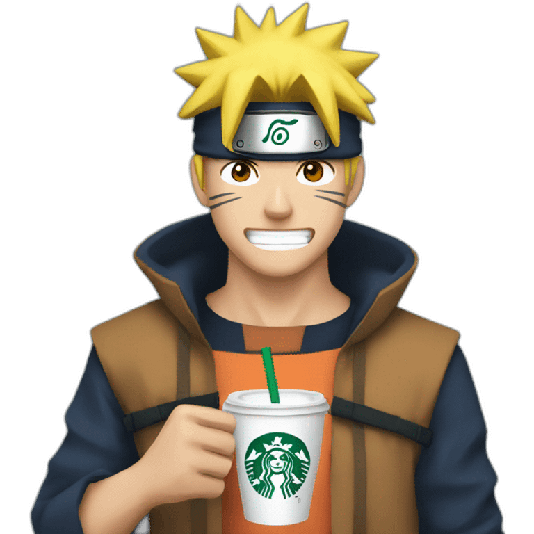 naruto drinks starbucks emoji