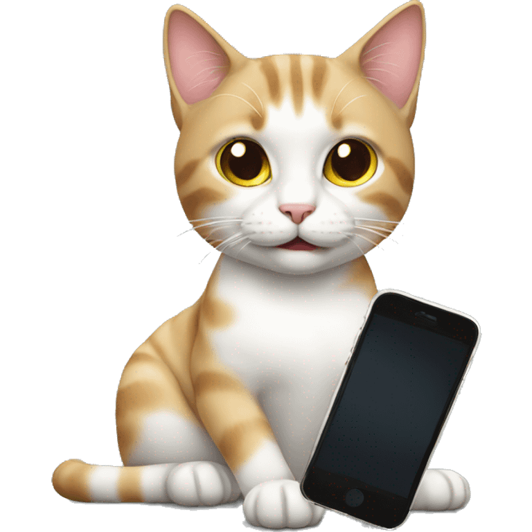 Cat with iPhone  emoji