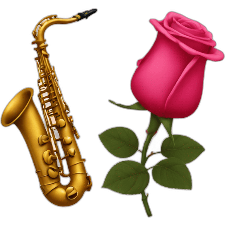 Roses&saxophones emoji